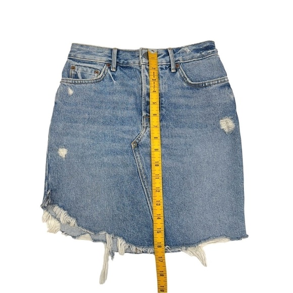 GRLFRND Rhoda Jean Distressed Mini Jean Skirt in Passanger Side Size 23 - Picture 12 of 12